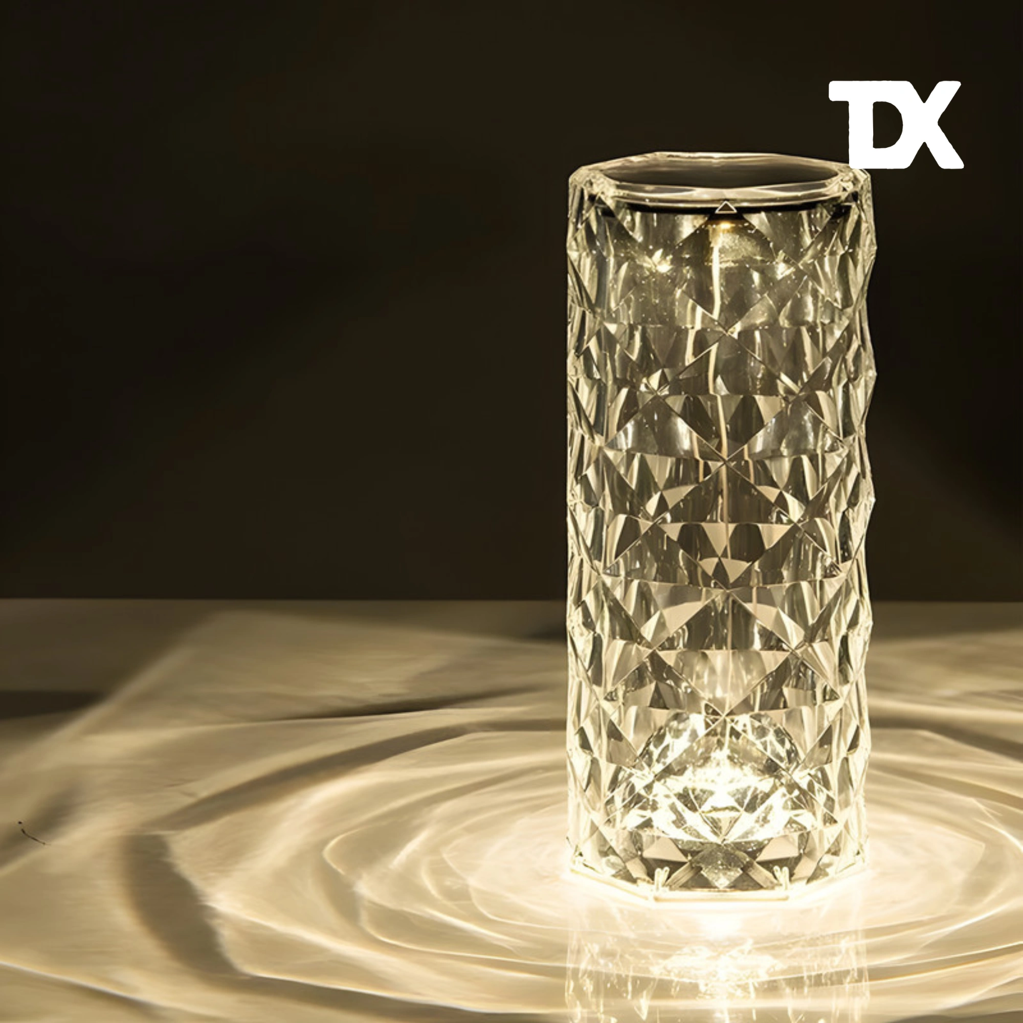 چراغ خواب شارژی کریستالی ریموت دار